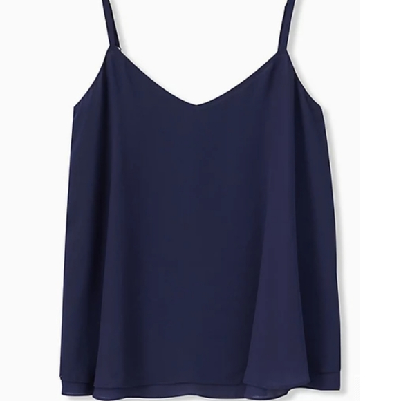 torrid Tops - [0X/L] TORRID ~ SOPHIE - NAVY DOUBLE LAYER SWING CAMI